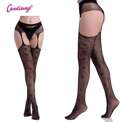 Bas résille en dentelle transparente pour femmes haut des cuisses bas à bretelles sexy lingerie