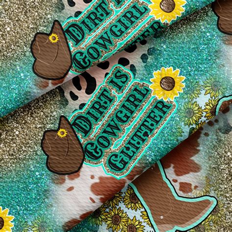 Dirt Is Cowgirl Glitter Bullet Textured Fabric Aa1494 Fabric4ever