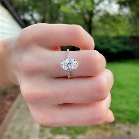 18k Yellow Gold Oval Shaped Moissanite Engagement Ring 3 Carat Etsy