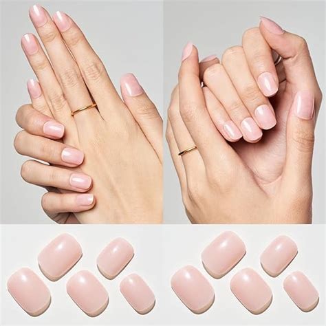 Amazon GLAMERMAID 48Pcs 2Packs Press On Nails Spring Summer Pure Nude Gel Extra Short
