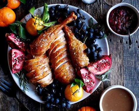 Whole Roasted Turkey With Red Wine Pan Gravy And Spiced Orange Cranberry Sauce The Original Dish