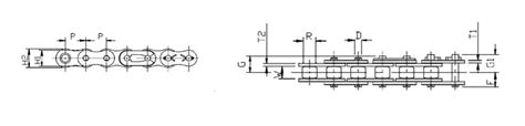 08B 3R ISO British Standard Triple Strand Chain PEER Chain