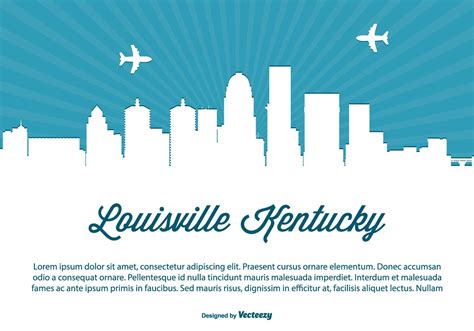 Louisville Kentucky Skyline Illustration Download Free Vector Art