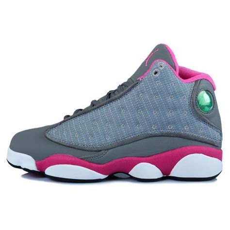 Air Jordan 13 Retro Mid Grey Pink White jordan cheap shoes