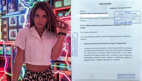 Flavia Laos La Carta Notarial Que Le Envió A Greg Michel Para Impedir Emisión De El Valor De