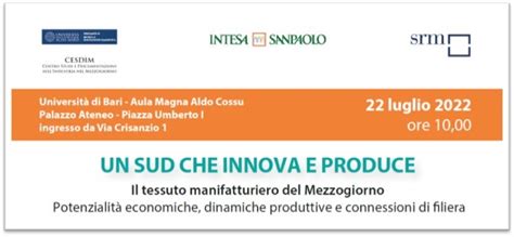 Industria Manifatturiera Nel Sud Italia Presentazione Del Rapporto