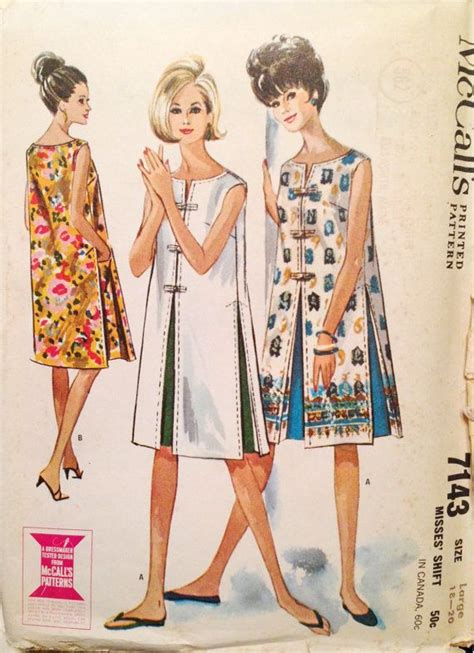 Vintage Mccall S Misses Shift Dress Pattern Size Etsy