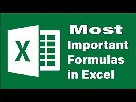 Basic Formulas In Excel YouTube