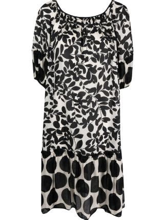 Dolce Gabbana Pre Owned 2000s Graphic Print Silk Dress Farfetch