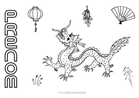 Coloriage N618 Mandala Dragon Nouvel An Chinois