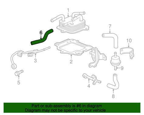 25211 R90 017 Hose Atf 2012 2015 Honda Crosstour Genuine Honda