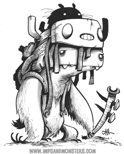 A Drawing Of A Bear With A Backpack On Its Back And Two Knives In Its