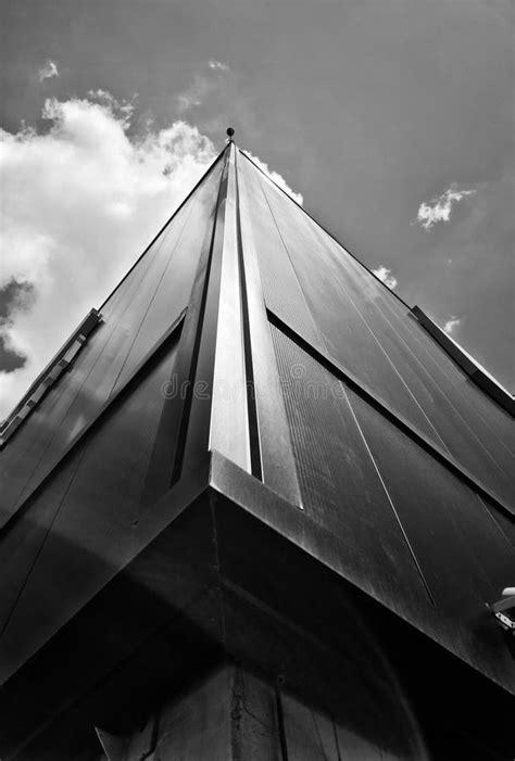 Architecture of a Steel Sheet Frame - Monochrome Stock Image - Image of frame, architecture ...