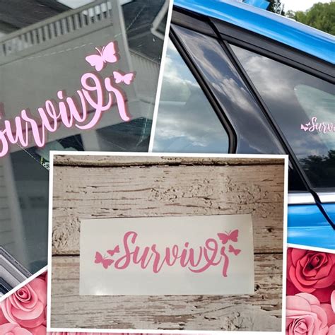 Breast Cancer Window Decal Svg Etsy