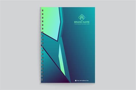 Maqueta De Portada De Cuaderno Profesional Vector Premium