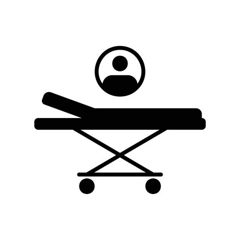 Hospital bed gurney icon filled with patients 16178654 Vector Art at