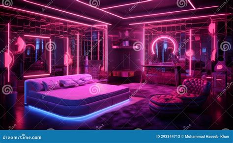 Design A Nightclub Inspired Luxury Neon Bedroom With Led Lit Furniture A Dj Booth And A Dance