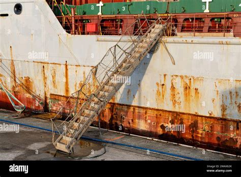 Gangway Between Quay And Ship Stock Photo Alamy
