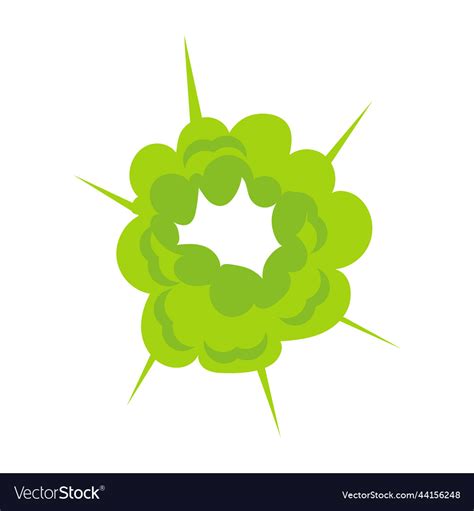 Green Poison Gas Toxic Icon And Polluted Cloud Vector Image