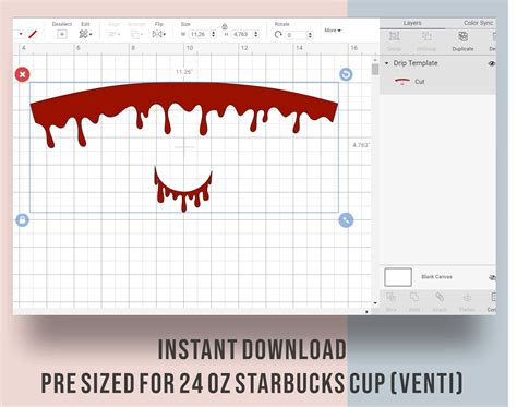 Starbucks Cup Wrap Template Svg