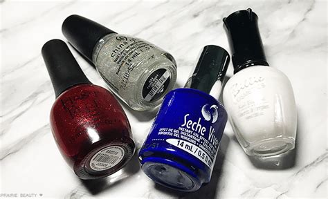 Mani Monday Glittery Maple Leaf Canada Day Nails Prairie Beauty