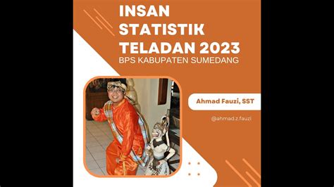 Insan Statistik Teladan Bps Kab Sumedang Ahmad Fauzi