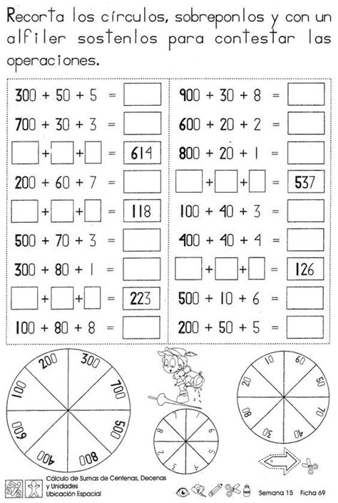 Ficha imprimible de matemáticas para apoyo y repaso sobre centenas