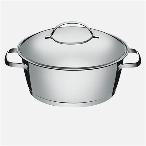 Caçarola Rasa Aço Inox Fundo Triplo 22Cm Allegra Tramontina