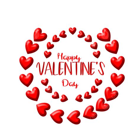 Happy Valentines 3d Png Happy Valentines Day With Red Color 3d Heart