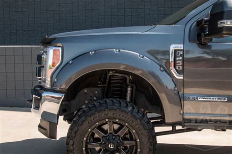 2017 2019 F250 F350 Bushwacker Pocket Style Fender Flares 4 Pc