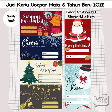 Jual ISI 15 PCS KARTU UCAPAN HARI NATAL KARTU MERRY CHRISTMAS KARTU