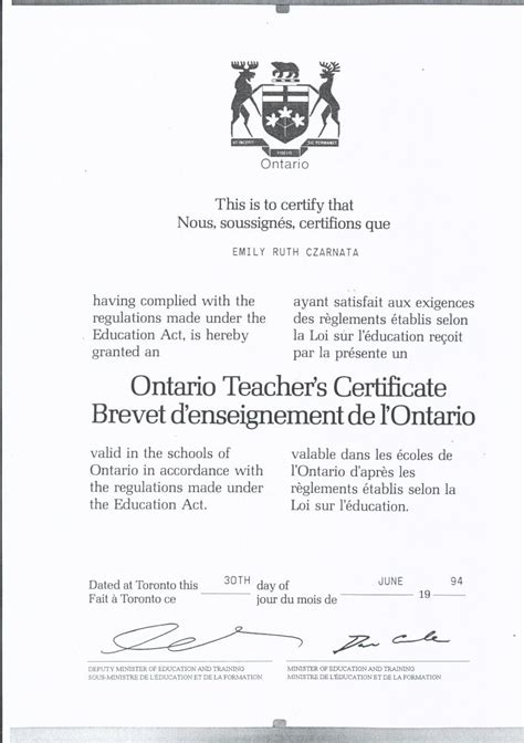 Ontario Teaching Certificate Tutoreorg Master Of Documents