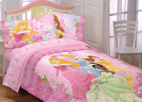 Disney Dainty Princesses Twin Bedding Set Tiana Cinderella Comforter Sheets Twin Bed