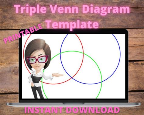 Triple Venn Diagram Template - Etsy