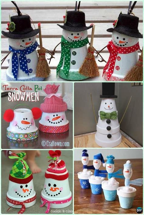 Diy Clay Pot Snowman Instruction Diy Terra Cotta Clay Pot Christmas