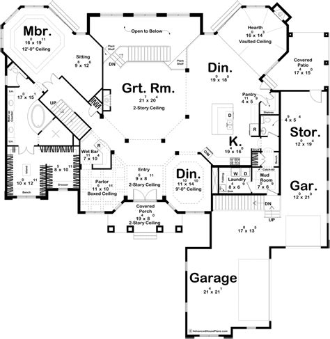 1.5 Story Mediterranean House Plan | Collamore