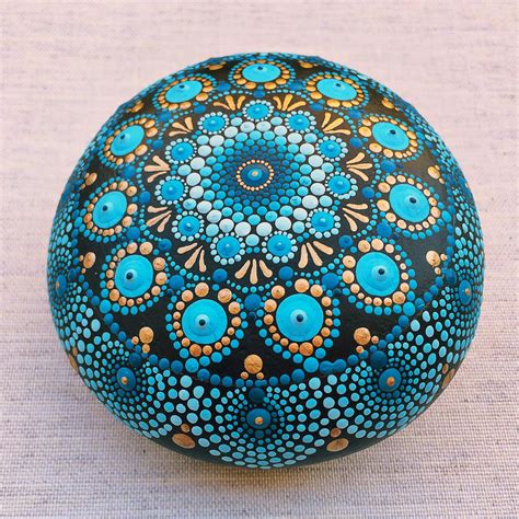 Mandala Stone Hand Painted Rocas Pintadas Con Mandalas Mandalas