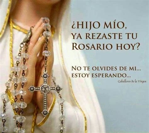 Rezaste tu rosario hoy? | Rosarios, Virgen maría frases, Virgen del rosario oracion