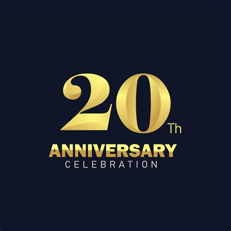 20th anniversary logo design, golden anniversary logo. 20th anniversary template,20th ...