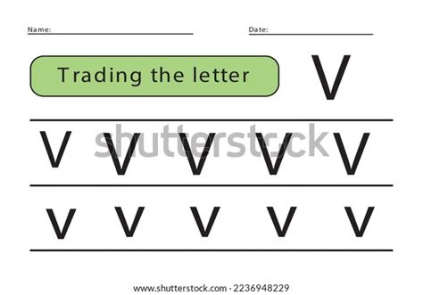 Trace Letters English Alphabet Uppercase Lowercase Stock Vector ... 
