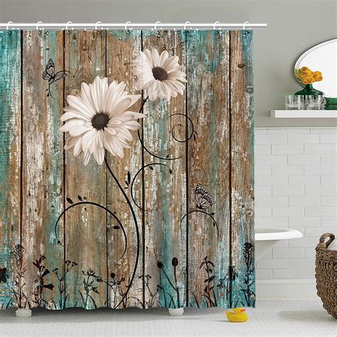 Rustic Shower Curtainfarmhouse Shower Curtain Country Shower Etsy