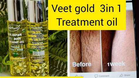 VEET GOLD SKIN REPAIR 3 IN 1 BODY TREATMENT OIL YouTube