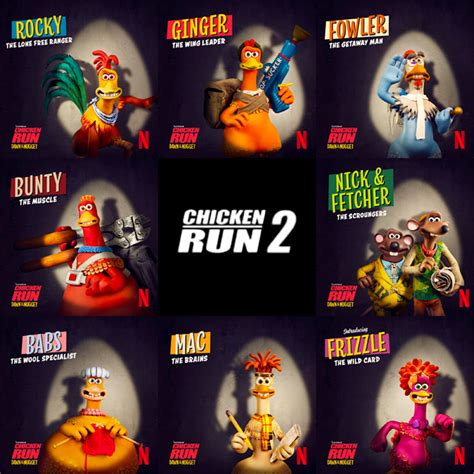 Character Posters For The Upcoming Chicken Run Dawn Of The Nugget