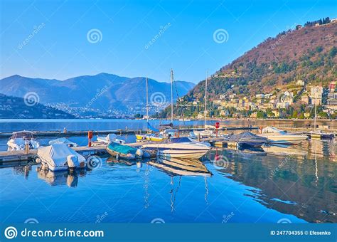 The Landscape Of Lugano Prealps With Lake Como Como Lombardy Italy