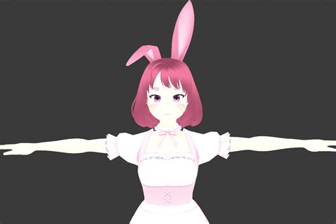 Cute Anime Girl C2 3d Model