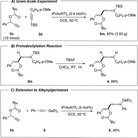 Scheme A Gram Scale Reaction B Product Derivatization C