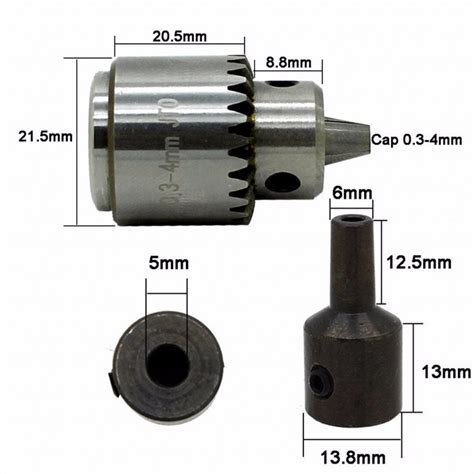 Electric Drill Chuck 0 3 4mm Jt0 Taper Drill Collet Keyless Adapter