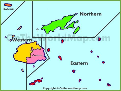 Administrative Map Of Fiji