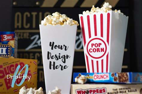 Small Popcorn Bucket Mock Up Dollar Tree Popcorn Container Etsy