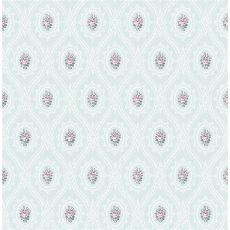 Seabrook Designs Brynn Framed Roses Unpasted Wallpaper 205 In W X